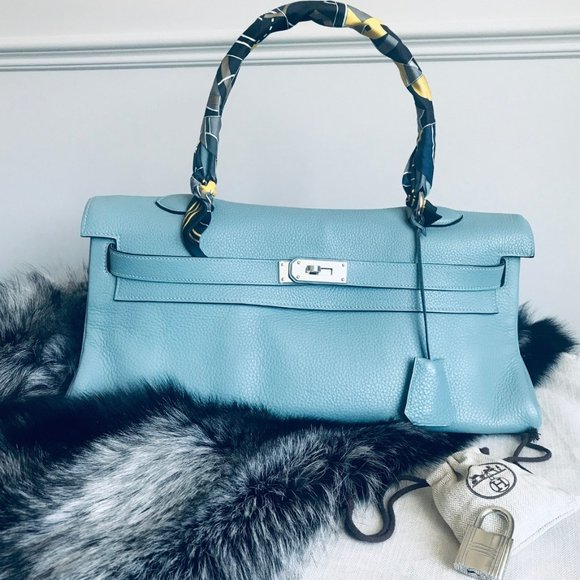 SOLD 💛Shoulder KELLY 42 + Twilly. Brand new. Rare. - Picture 1 of 12